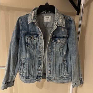 Old Navy Light Blue Distressed Denim Jacket